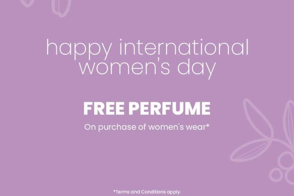 FREE perfume, only for today at Springfield
