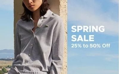 Lacoste Spring Sale up to 50% off.