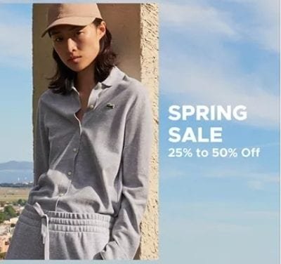 Lacoste Spring Sale up to 50% off.