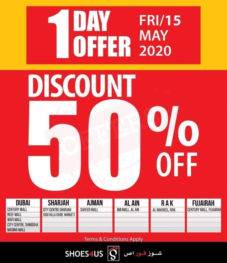 fb img 15895395427827539861189241844232 Avail 50% OFF offer as the offer is only for 1 day. Shoes4us