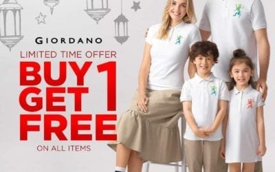 Buy 1 Get 1 FREE on all items at Giordano