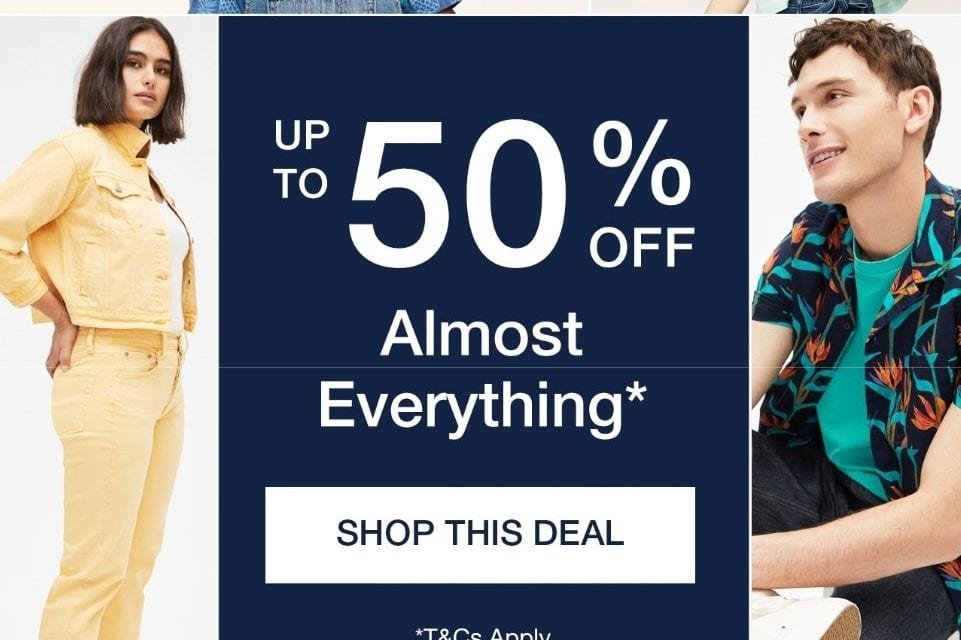 Up to 50% OFF Almost Everything! GAP