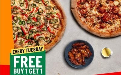 ✨ Every Tuesday, Buy 1 pizza get 1 free from the Papa John’s Pizza ✨
