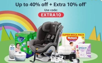 Baby week is back – Up to 40% + extra 10% off*. Shop @amazon.ae