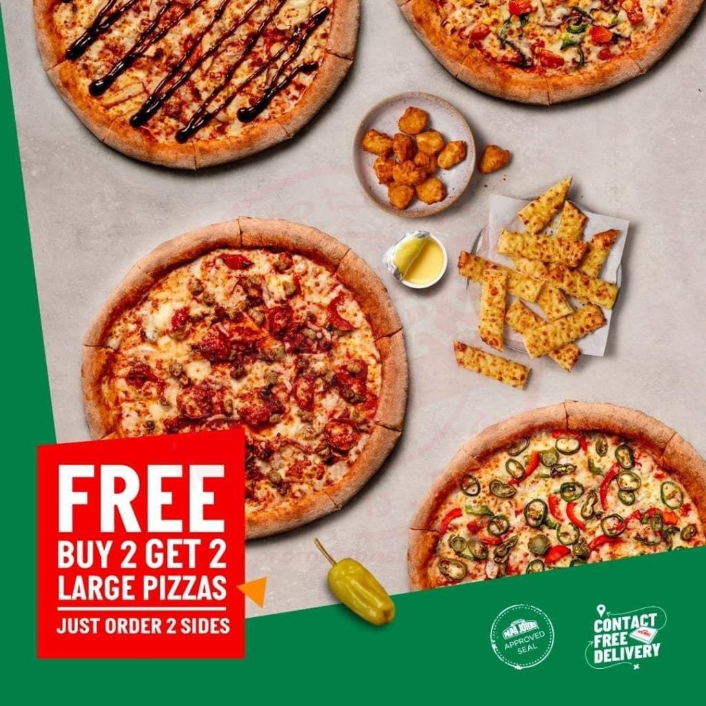 fb img 15928994351648955643554825671403 Buy 1 pizza, get 1 pizza absolutely FREE! Papa John’s Pizza UAE