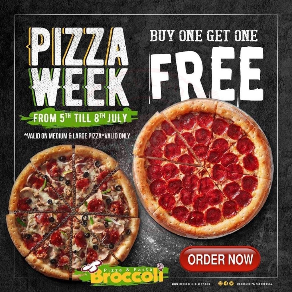 PIZZA WEEK OFFER for Buy 1 and Get 1 pizza FREE! ??