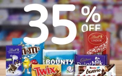 Enjoy 35% off on all chocolates* at Carrefour