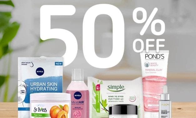 Enjoy 50% off across all skincare products* at Carrefour