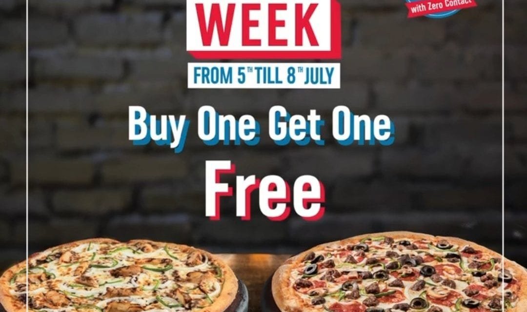 It’s 2 for 1 on your favorite pizzas at Domino’s Pizza