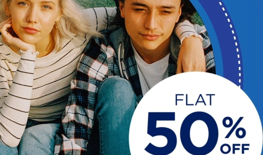 The 12-hour sale is here!<br>50% off at Aeropostale