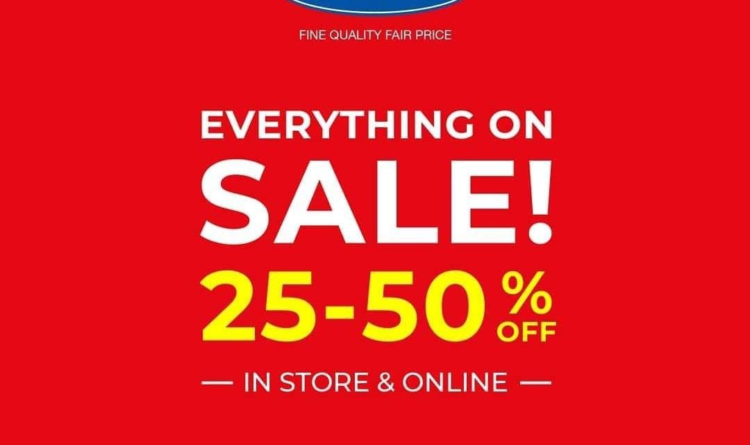 25-50% off EVERYTHING! Shop in-store or online at Fine Fair Garments