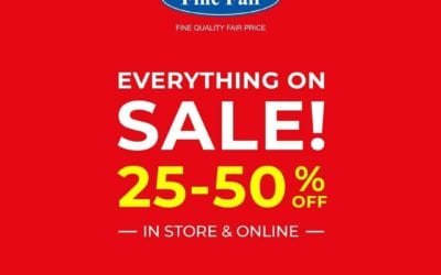 25-50% off EVERYTHING! Shop in-store or online at Fine Fair Garments