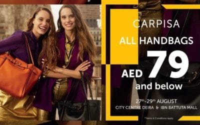 All handbags at AED 79 and below! Only at Carpisa