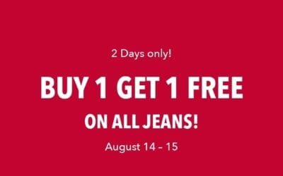 2 DAYS ONLY! Buy 1 get 1 off ALL jeans!