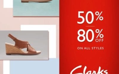 50-80% off on all styles at Clarks
