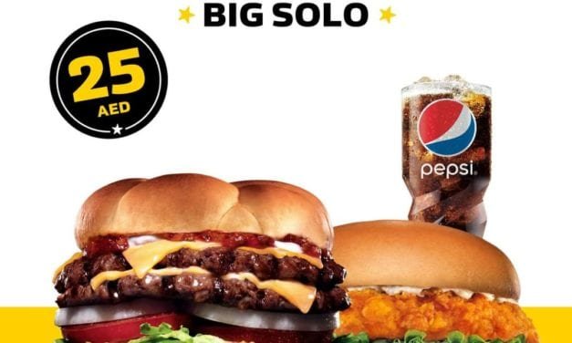 Super Star sandwich with Chicken Tenders sandwich or Cheeseburger sandwich and a soft drink only for 25 AED. Hardee’s