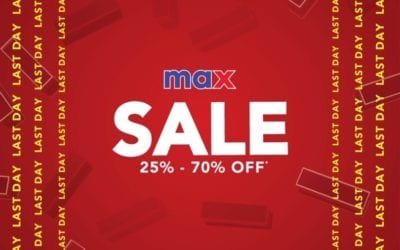 Last Day of Max Sale! Up to 25% -70% off.