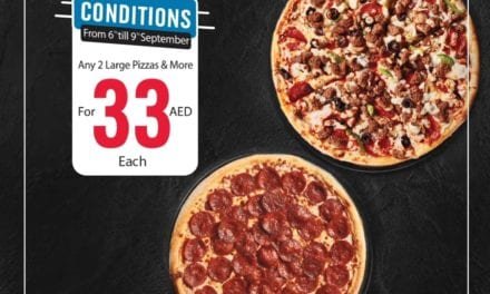 ANY LARGE PIZZA, ANY CRUST FOR AED 33! Domino’s Pizza