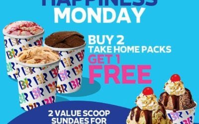 Enjoy a FREE Take Home Pack for only 20 AED. Baskin Robbins