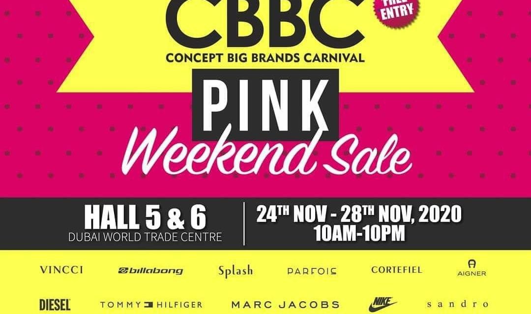 Upto 80% off on more than 250 brands exclusively at the CBBC Pink Weekend Sale