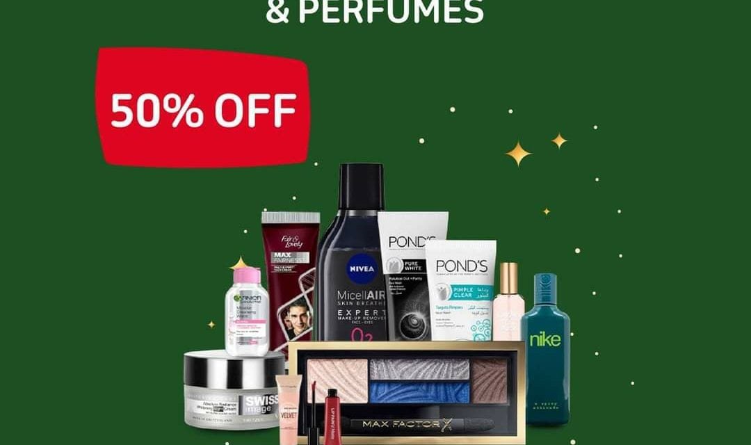 50% off on makeup and skin-care products at any Carrefour