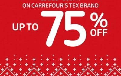 Up to 75% off on all Tex Brand t-shirts, button ups, bed linens, and more at Carrefour