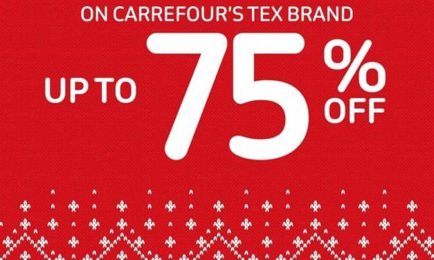 Up to 75% off on all Tex Brand t-shirts, button ups, bed linens, and more at Carrefour