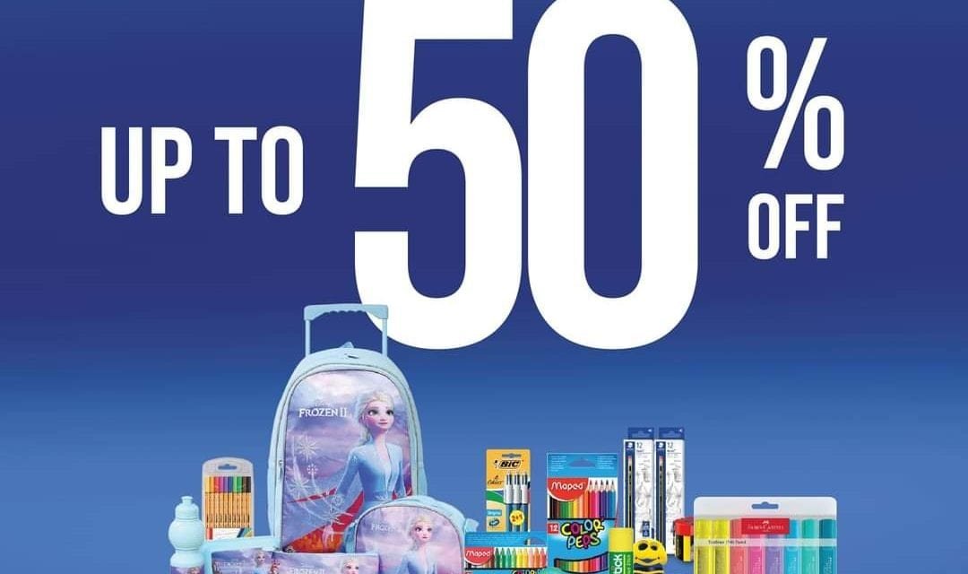 Enjoy up to 50% off on a wide range of school supplies when you shop at Carrefour.
