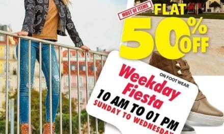 Weekday Fiesta is back. FLAT 50% OFF on footwear now,  at Shoes4Us