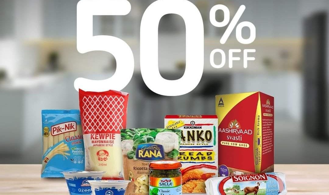 Enjoy 50% off groceries, dairy products, deli meats and more at Carrefour