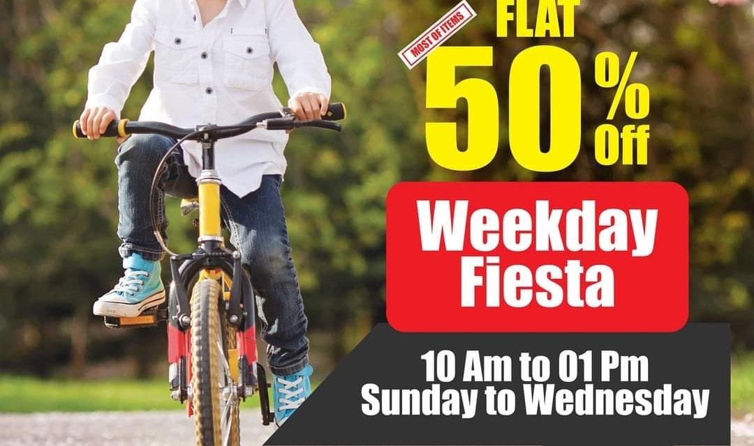 ‘FLAT 50% OFF’ deal! Shoes4Us Weekdays Offer.