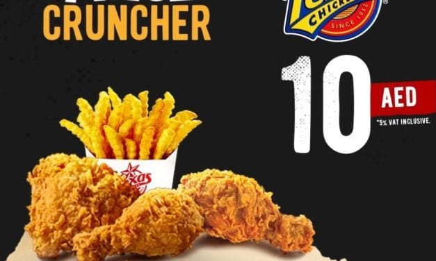 Texas for just AED 10 per meal with the Price Cruncher menu.