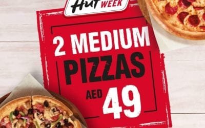 2 Pizzas for only AED 49. Order Now at Pizza Hut