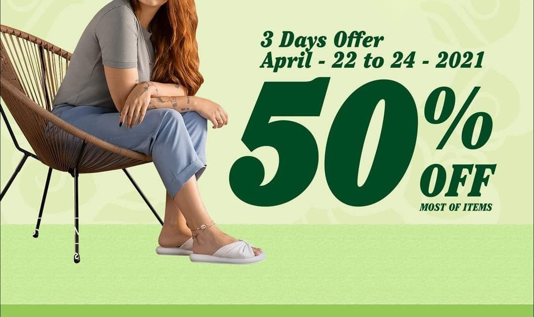 Shoes 4 Us weekend offer!<br>Shop at a 50% OFF across the U.A.E.