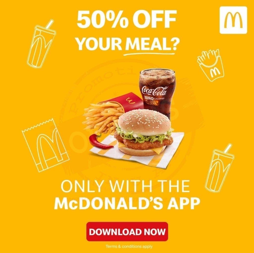 Screenshot 20210619 105018 Facebook Download the McDonald’s app and get 50% off!