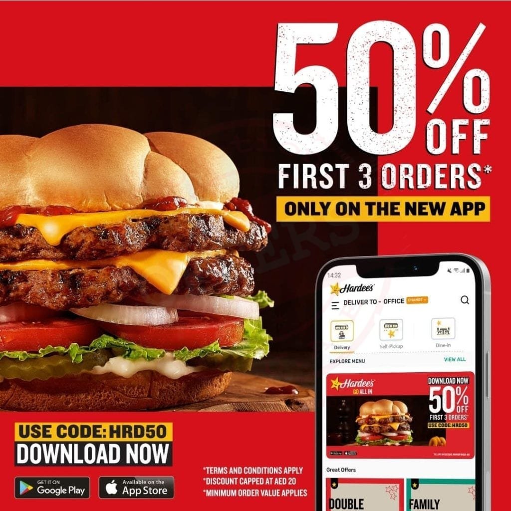 Screenshot 20210628 185015 Facebook Avail 50% off- Download new Hardee’s app.
