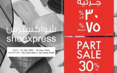 12-hour sale at Shoexpress! Up to 75% OFF this Dubai Summer Surprises.