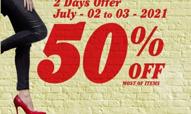 Enticing offer from Shoes4us. 50% off on footwear.