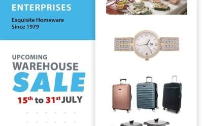HADI WAREHOUSE SALE on wide range of Household essentials, Luggage, Watches and Sports item.
