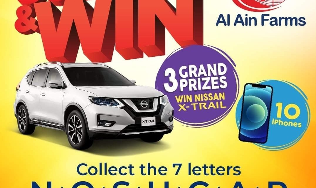 Scratch and win 3 Nissan X-Trail and 10 iPhone 12 with Al-Ain Farms juice.