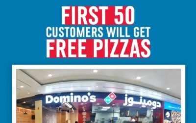 Get FREE  PIZZAS at Grand Opening of Domino’s Pizza.