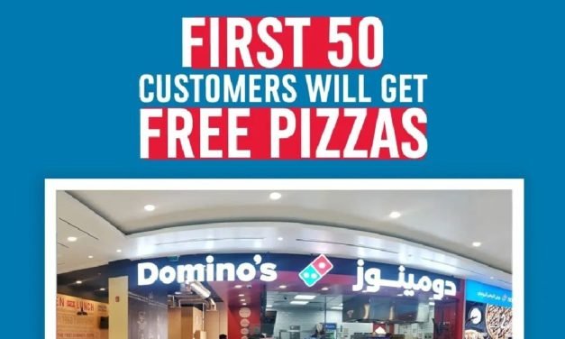 Get FREE  PIZZAS at Grand Opening of Domino’s Pizza.