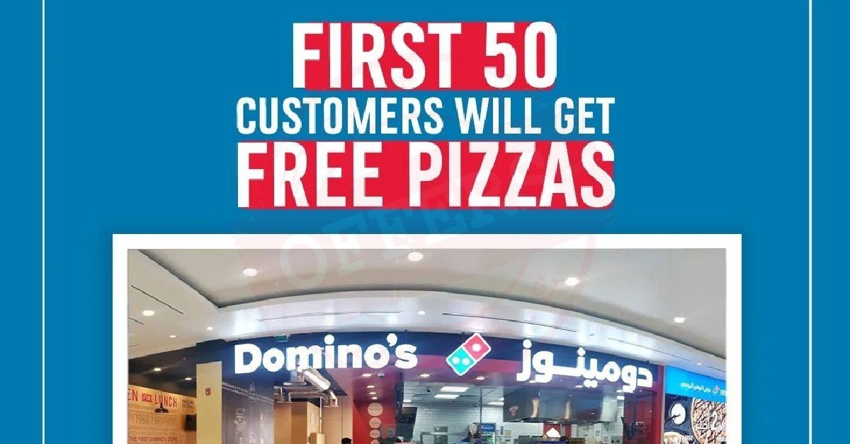 Get FREE  PIZZAS at Grand Opening of Domino’s Pizza.