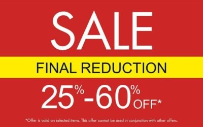 Final reductions coming to an end soon! Summer Sale.