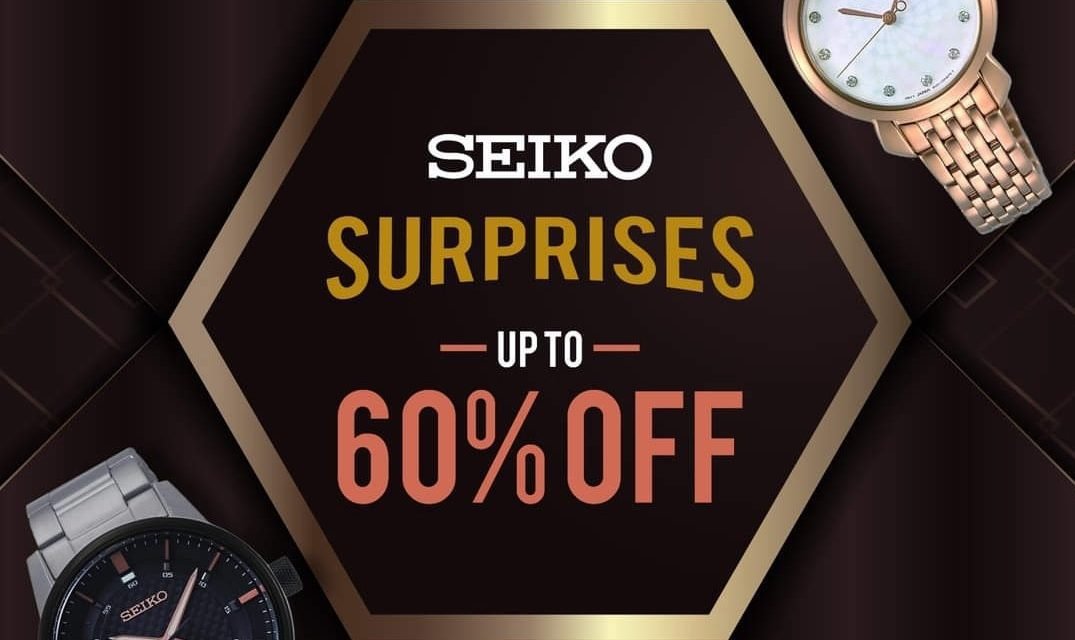 Get up to 60% off your Seiko watches!
