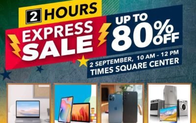 Don’t blink! It will disappear in a flash. 2 Hour Express Sale at SharafDG