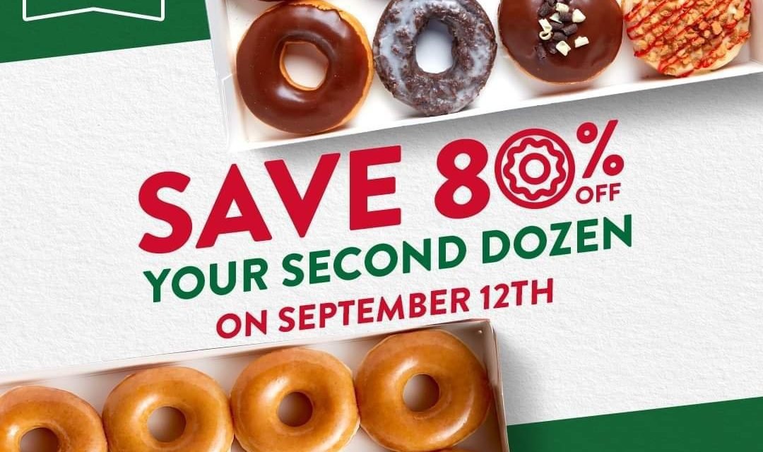 Save 50% with this HOT DEAL! Buy doughnuts at Krispy Kreme.