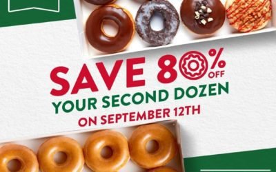 Save 50% with this HOT DEAL! Buy doughnuts at Krispy Kreme.
