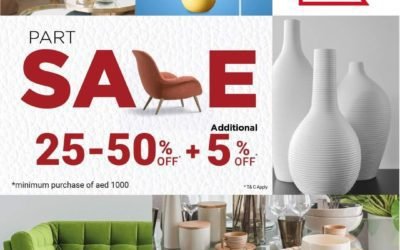 HomeBox products are on a sale of 25-50% PLUS an additional 5% on purchases at or above AED 1,000.