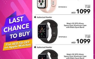 FLAT AED 50 OFF on Apple SE Watches! A Sharaf DG Online Exclusive.